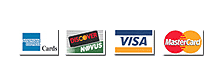 We Proudly Offer American Express, Discover/Novus, MasterCard and Visa Credit Cards